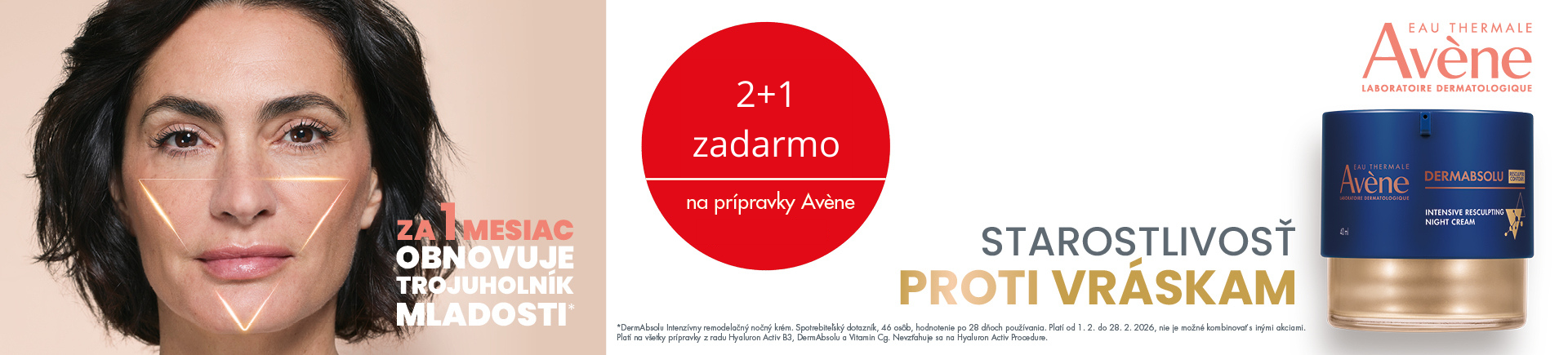 avene februar 2026 2+1 zadarmo